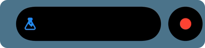 Dynamic Island minimal mit zwei gleichzeitigen Aktivitäten