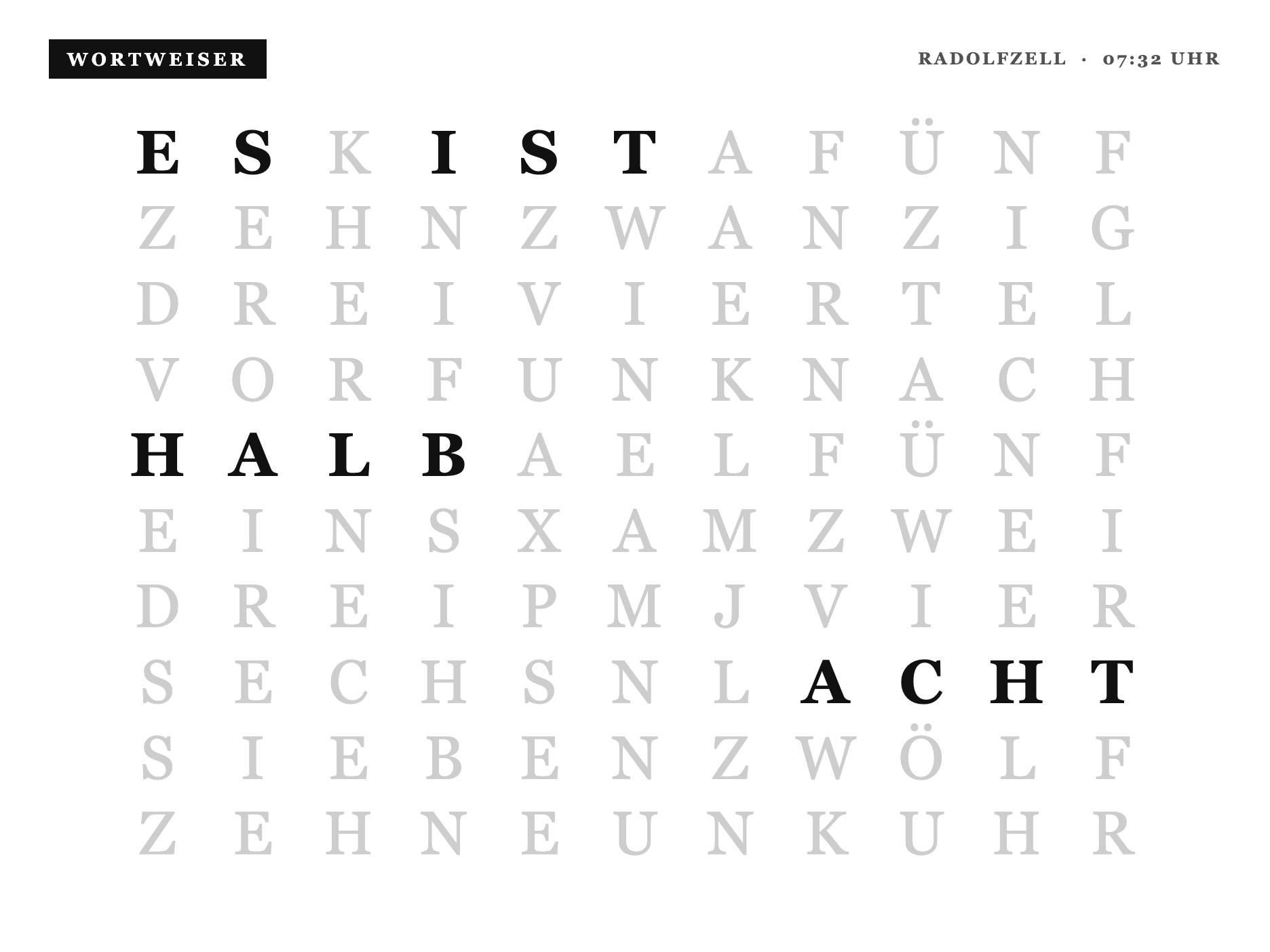 Wortweiser auf dem TRMNL X